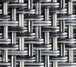 Пластик POLYDET® PreWoven CrossLine Black&White – декоративний пластик чорно-білий, під плетіння, лист